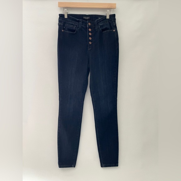 JUDY BLUE Dark Wash Denim Hi-Rise Button Fly Skinny Stretch Viral Jean 5/27 - Picture 3 of 13